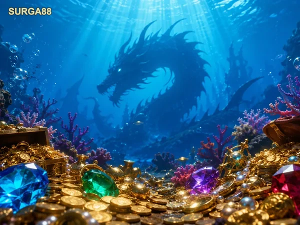 Tampilan permainan Dragon Fishing 2 dengan target naga bawah laut